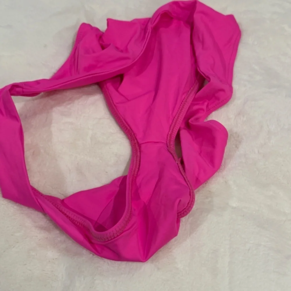 New! Frankies Bikinis Enzo Cheeky Bikini Bottom Bright Pink 31522